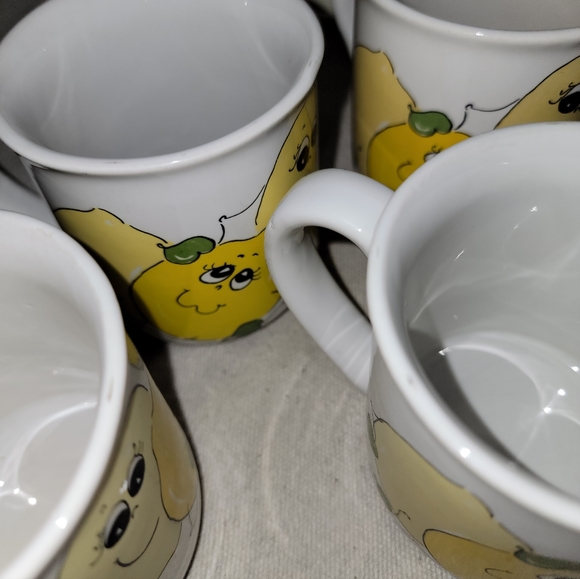 Nancy Lynn Retro 🍋 lemon coffee mugs collection, set of 4 excellent - Picture 6 of 8
